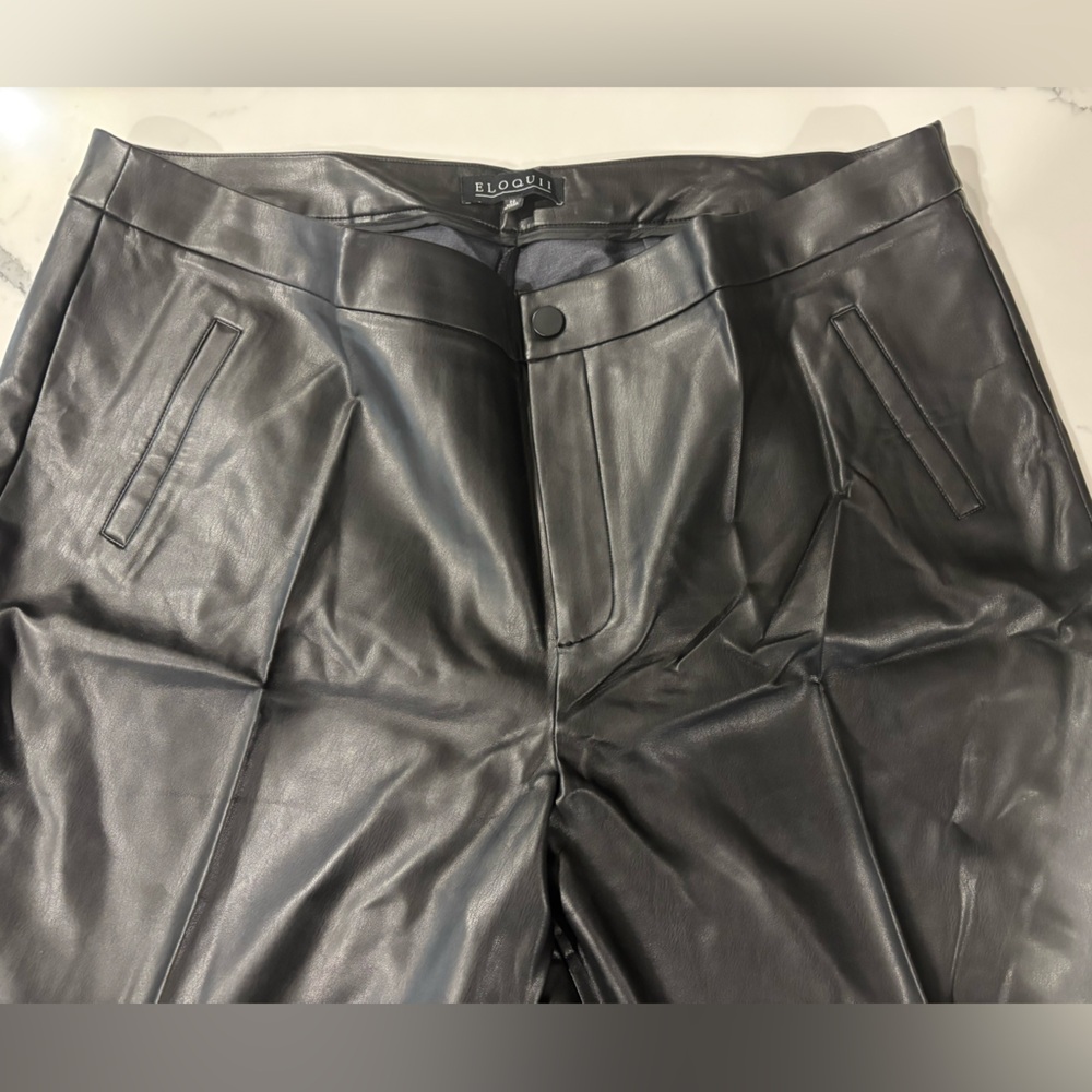 Leather slim fit Eloquii pants